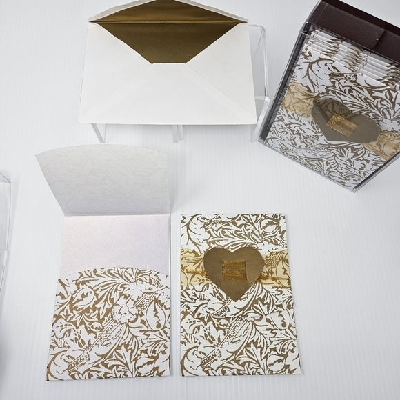 Papyrus Invitations 21 Cards Wedding Anniversary Lined Envelopes Heart & Ribbon - Picture 2 of 7